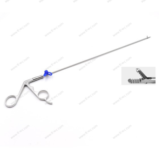 Spinal endoscope - nucleus pulposus forceps with toothed gripper - 2.5mm x 260mm -0°